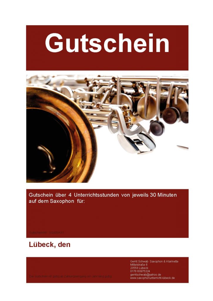 Gutschein Muster